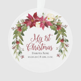 Weihnachtsblumenkranz Erstes Weihnachtsjubiläum Fo Ornament