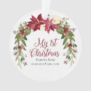 Weihnachtsblumenkranz Erstes Weihnachtsjubiläum Fo Ornament