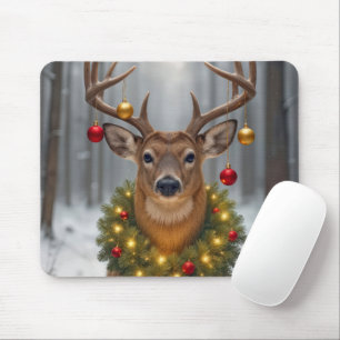 Weihnachtsbock in Weihnachtsdekoration Mousepad