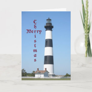 Weihnachtsbodie Insel Leuchtturm Feiertagskarte