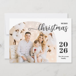 Weihnachtsbogen 2 Foto Modernistisch grau Feiertagskarte