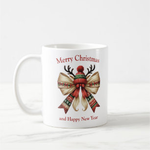 Weihnachtsbogen mit Elfen, Rentiere Kaffeetasse