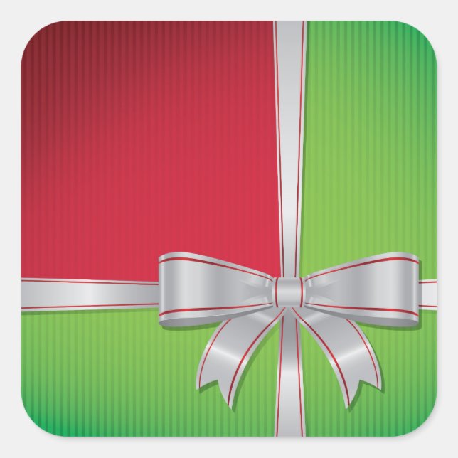 Weihnachtsbogen Quadratischer Aufkleber (Vorderseite)