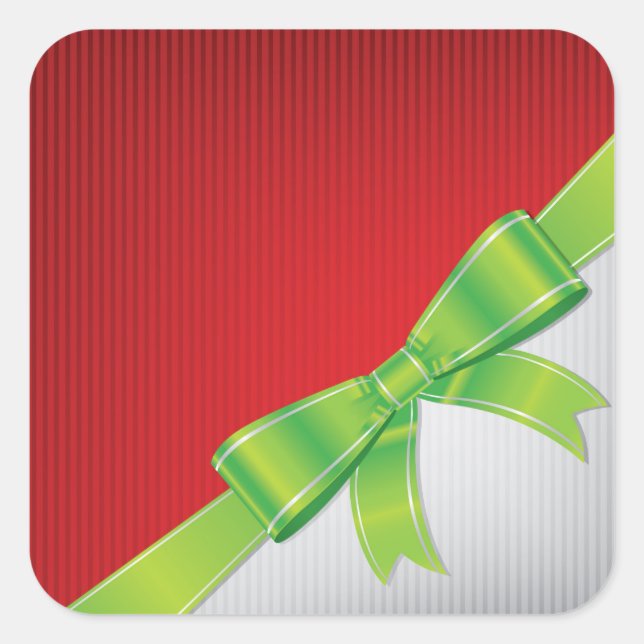 Weihnachtsbogen Quadratischer Aufkleber (Vorderseite)