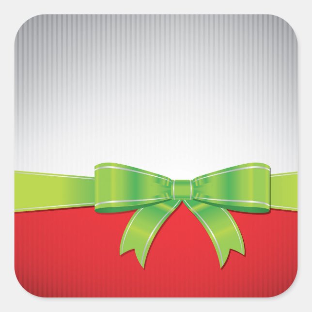 Weihnachtsbogen Quadratischer Aufkleber (Vorderseite)