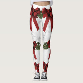 Weihnachtsbogen-u. -marmor Druck-Leggings Leggings