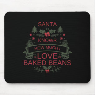 Weihnachtsbohnen Shirt für Komfort Feinschmecker Mousepad