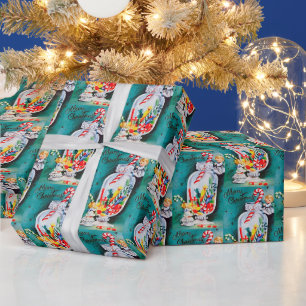 Weihnachtsbonbon Engel Retro Vintage Party Geschenkpapier