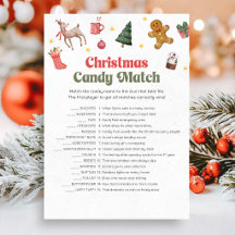 Weihnachtsbonbon-Matching-Spiel