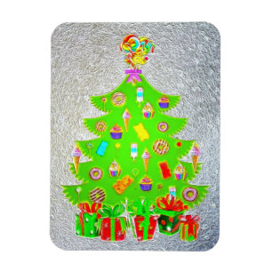 Weihnachtsbonbonbaum Flach Feiertag Magnet