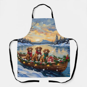 Weihnachtsboot-Feier Vizsla Schürze