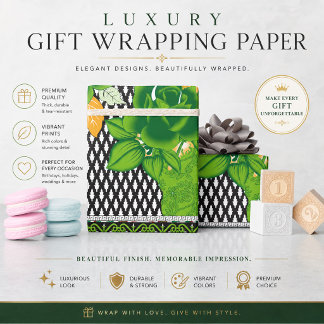 Weihnachtsbotanik-Blumen-Geschenkpapier Geschenkpapier