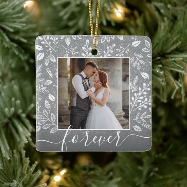 Weihnachtsbotanische Keramik Ornament (Baum)