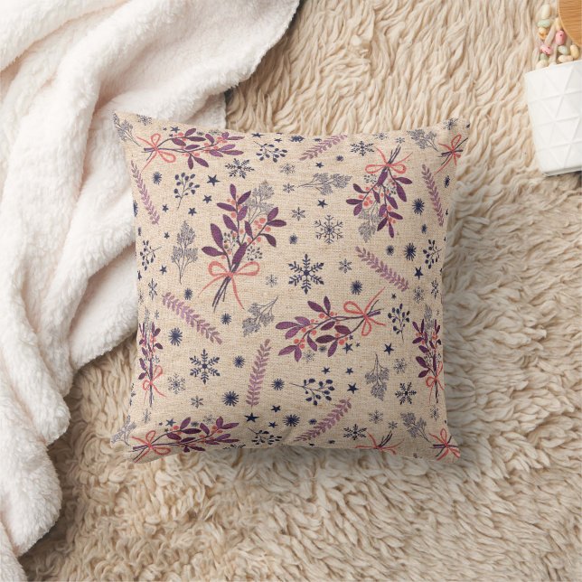 Weihnachtsbouquet - Creme Beige Kissen (Decke)