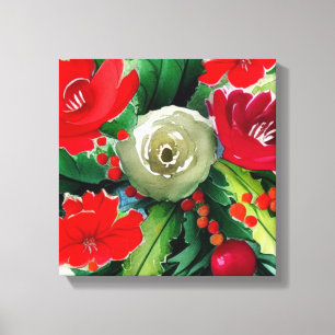 WeihnachtsBouquet Leinwanddruck