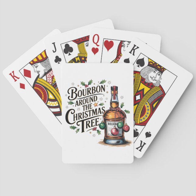 Weihnachtsbourbon-Spielkarten Spielkarten (Rückseite)