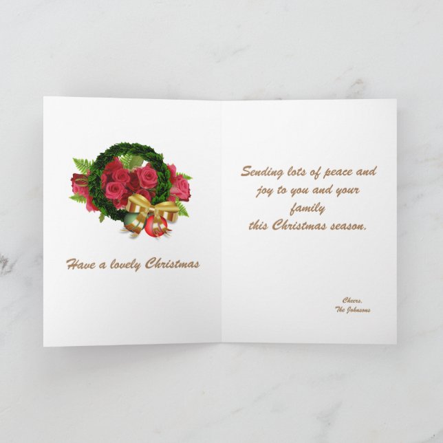 Weihnachtsbow Faltenkarte Karte (Innenseite)