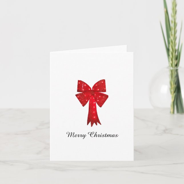 Weihnachtsbow Feiertagskarte (Vorderseite)