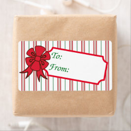 Weihnachtsbow-Geschenkmarken