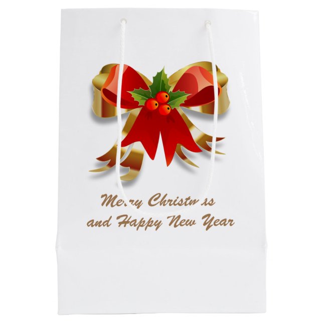 Weihnachtsbow-Geschenktasche Mittlere Geschenktüte (Rückseite)