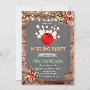 Weihnachtsbowlingparty Einladung
