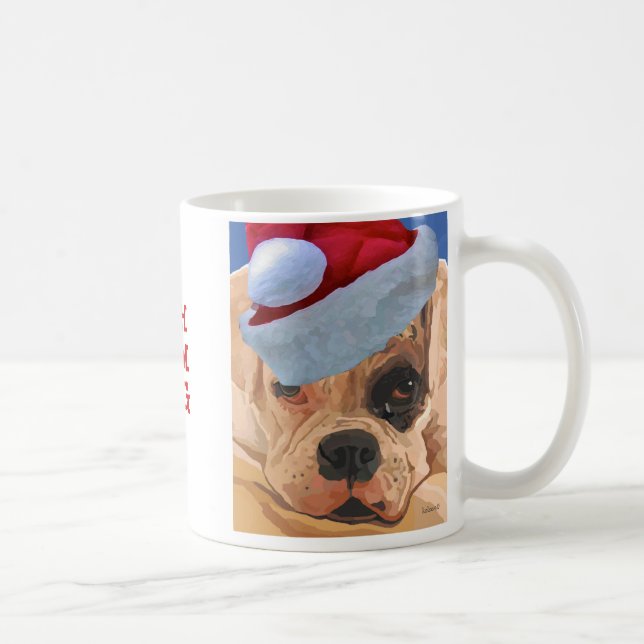 Weihnachtsboxer Bah Summen-Tasse Kaffeetasse (Rechts)