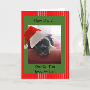 Weihnachtsboxer Feiertagskarte