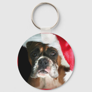 Weihnachtsboxer-HundeSchlüsselanhänger Schlüsselanhänger