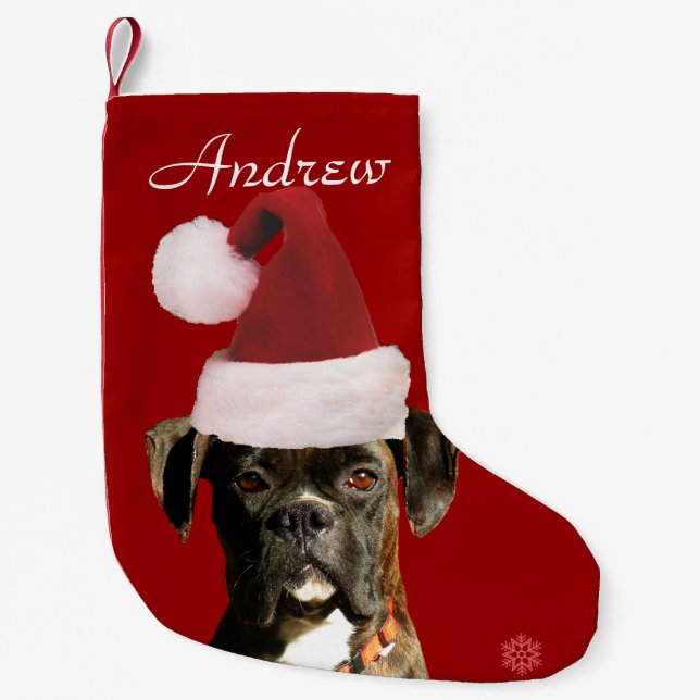 Weihnachtsboxer-HundeStrumpf Kleiner Weihnachtsstrumpf (Vorderseite)