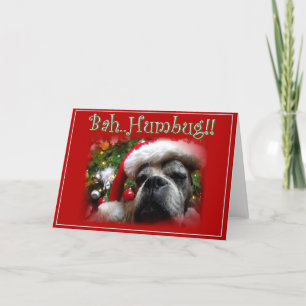 Weihnachtsboxerhundegrußkarte Feiertagskarte
