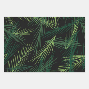 Weihnachtsbranchen Muster Geschenkpapier Set