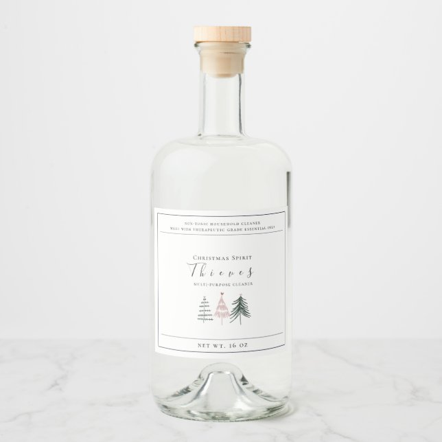Weihnachtsbrand-Diebe Alkoholflaschenetikett (Vorderseite)