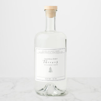 Weihnachtsbrand-Diebe Alkoholflaschenetikett