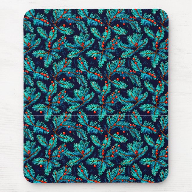 Weihnachtsbrand-Muster-82397 Mousepad (Vorne)