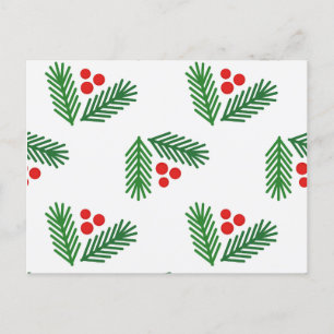 Weihnachtsbranntbeeren Feiertagspostkarte