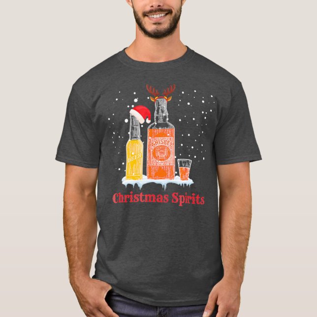 Weihnachtsbrannten Funny Drinks T-Shirt (Vorderseite)