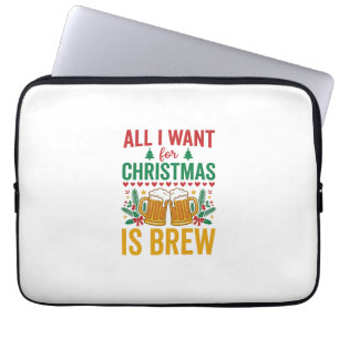 Weihnachtsbrau-Getränkedesign für Feiertage Laptopschutzhülle