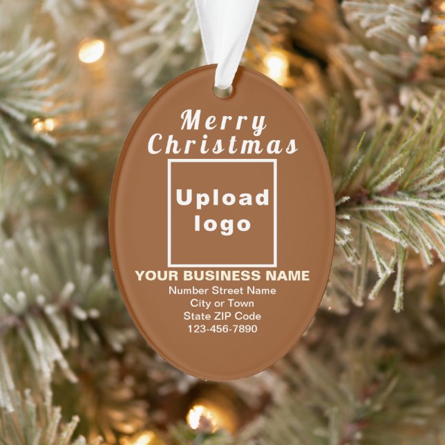Weihnachtsbraun-Oval-Acrylschmuck Ornament (Baum)