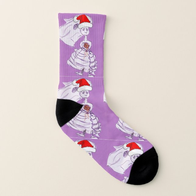 Weihnachtsbräune Socken (Links - Innen)