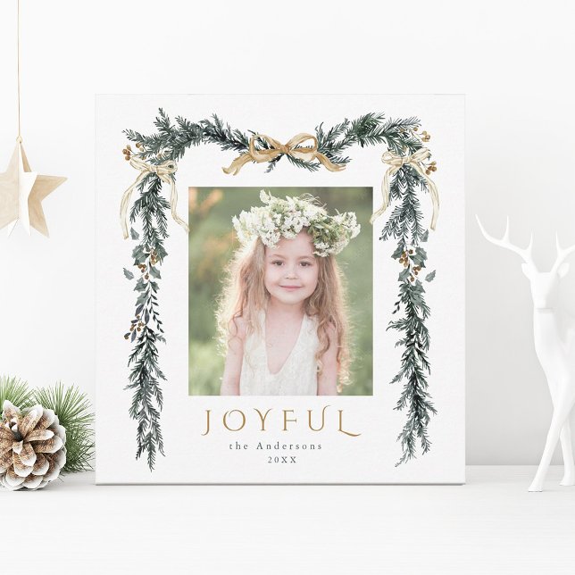 Weihnachtsbräuner Foto Square Feiertagskarte (Von Creator hochgeladen)