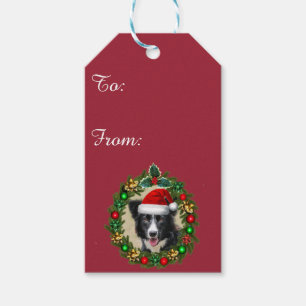 Weihnachtsbräuner-Hundeschalter Geschenkanhänger