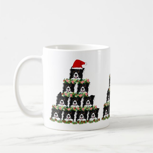 Weihnachtsbräuner Weihnachtsbaum Kaffeetasse (Links)