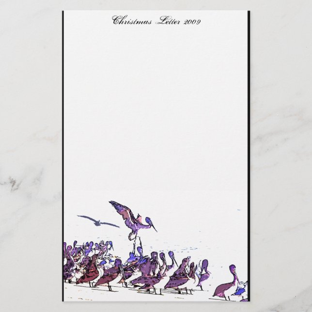 Weihnachtsbrief 2009 von Pelicans Beach Briefpapier (Vorderseite)
