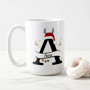 Weihnachtsbrief A Initial – Festliches Urlaubsdesi Kaffeetasse