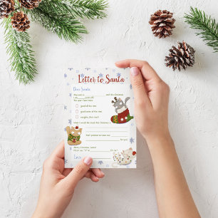 Weihnachtsbrief an den Weihnachtsmann Einladung