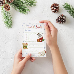 Weihnachtsbrief an den Weihnachtsmann Vorlage