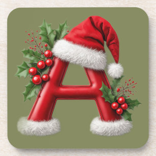 ☕ Weihnachtsbrief Ein Monogramm-Geschenk für die H Getränkeuntersetzer