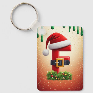 Weihnachtsbrief F mit Weihnachtskranzakzent 🎅 Schlüsselanhänger