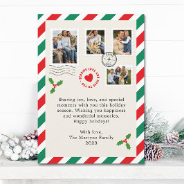 Weihnachtsbrief Familienfoto Collage Feiertagskarte