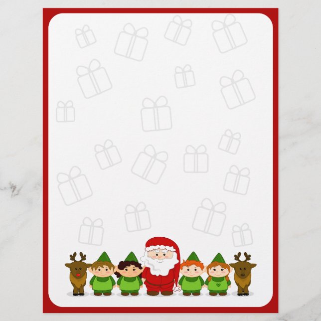 Weihnachtsbrief für die Elfen und Rentiere (Vorderseite)